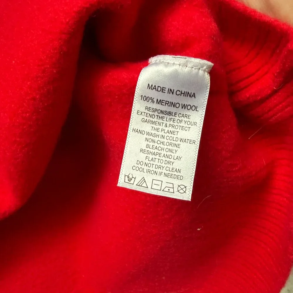 Hill House red wool cropped sweater large preppy academia minimalist gorpcore